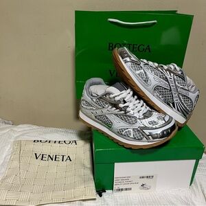 Bottega Veneta Orbit White and Black Sneakers